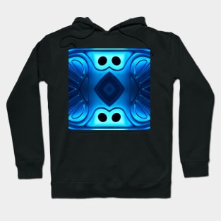 Stainless steel sinks in futuristic patterns gunmetal blue SEVEN Hoodie